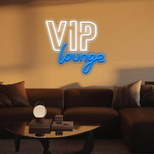 VIP Lounge Neon Signs for Wall Decor, VIP Neon Lights Signs for Room Decor, Led Light Up Sign with USB Powered for Bar, Hotel, Cafe, VIP Room, Home Decoration - Deen neon
