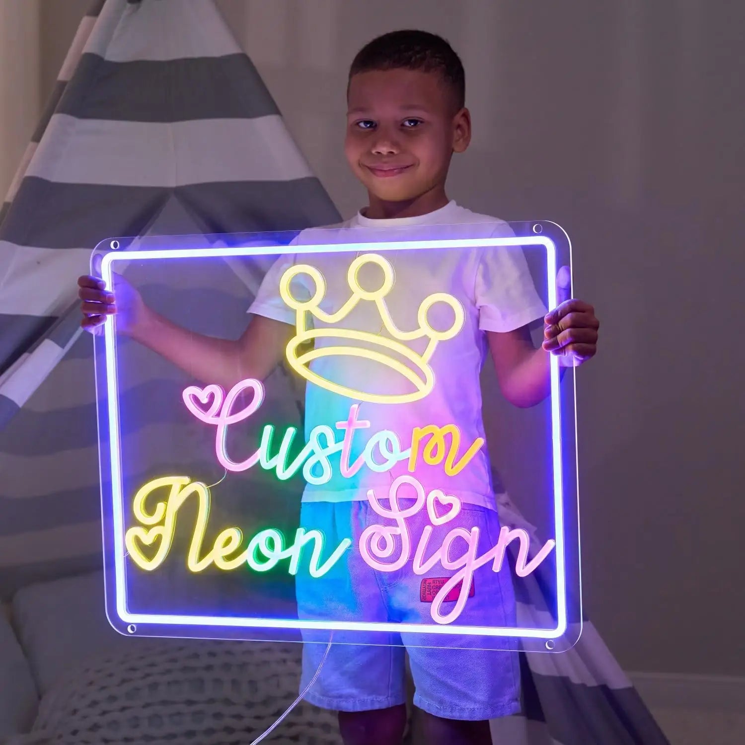 【Customized products,contact us】Customized acrylic LED neon wall-mounted decorative electronic display screen by manufacturer, used for commercial advertising. - Deen neon