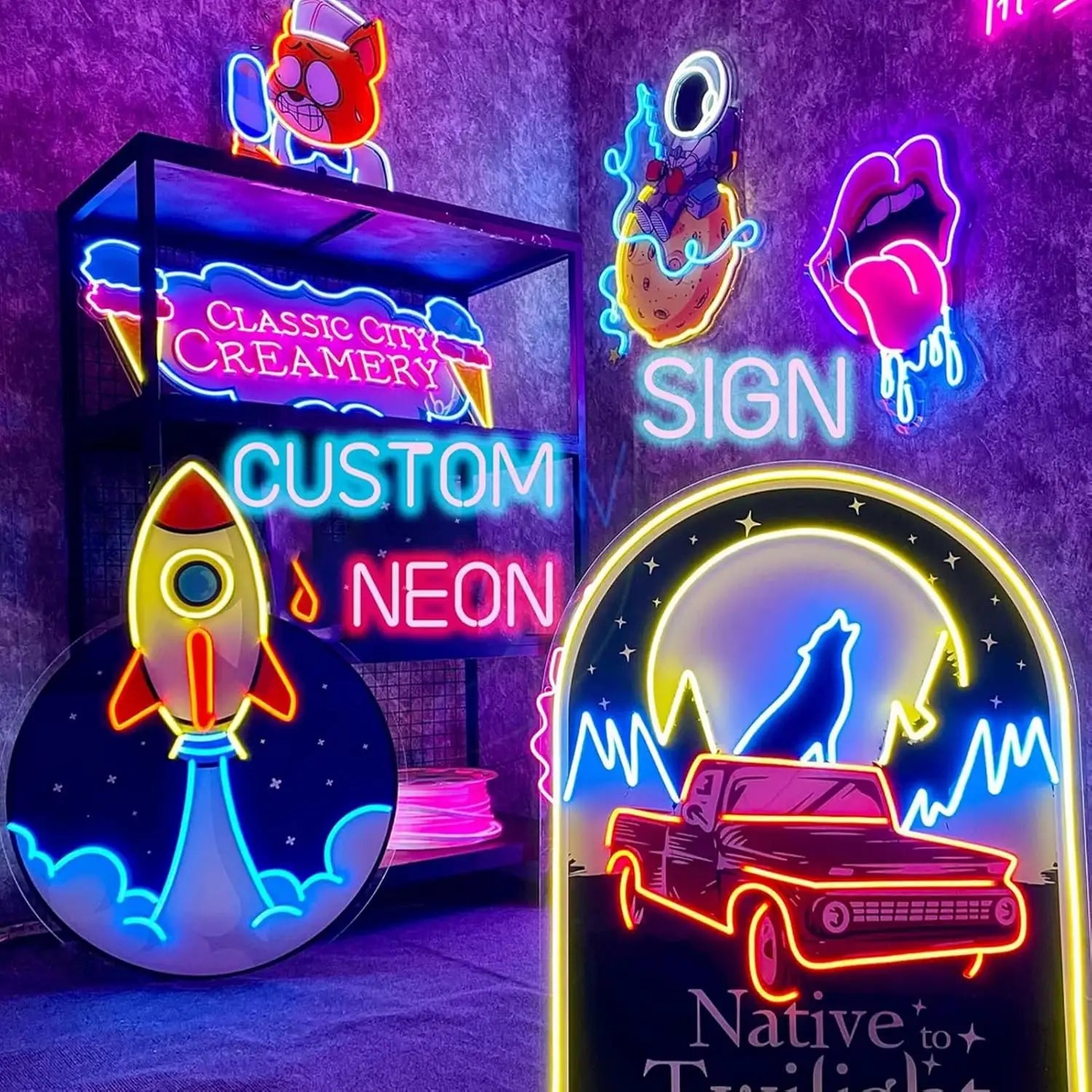 【Customized products,contact us】Custom Logo acrylic LED neon sign commercial wall-mounted decorative advertising board electronic screen for manufacturers - Deen neon