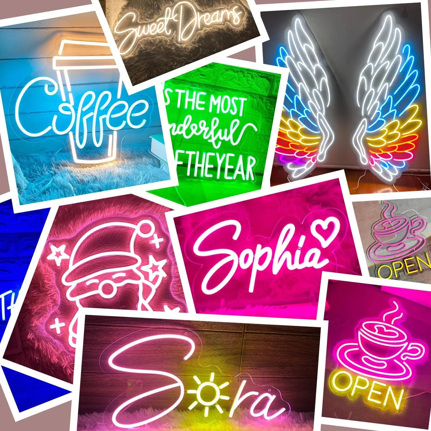 【Customized products,contact us】Customized acrylic LED neon wall-mounted decorative electronic display screen by manufacturer, used for commercial advertising. - Deen neon