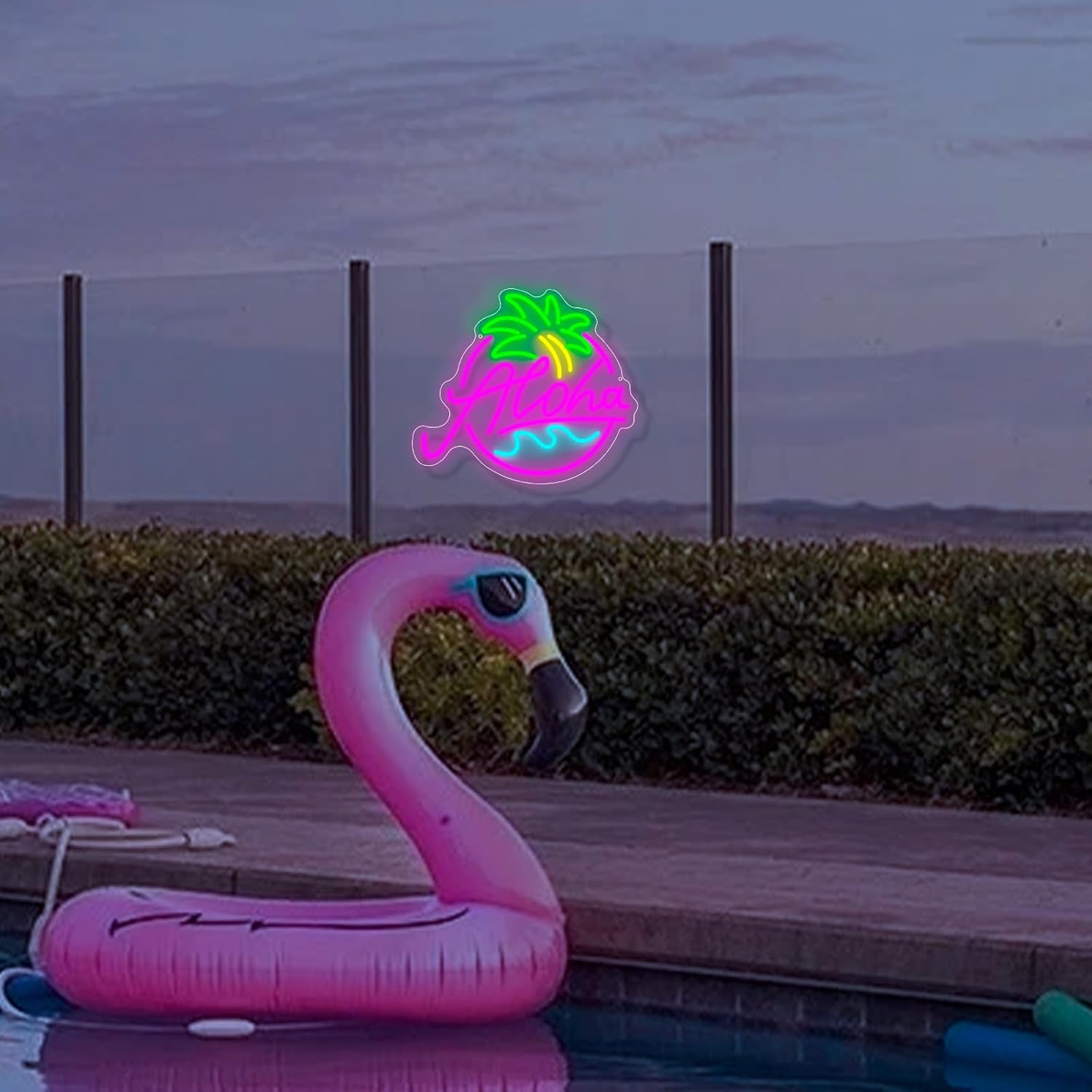 ALOHA LED Neon Sign - Tropical Beach Vibes Wall Decor - Deen neon