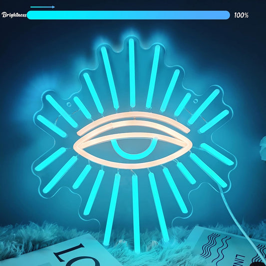 All Seeing Eye Neon Sign - LED Wall Light for Aesthetic Room & Spiritual Decor - Deen neon