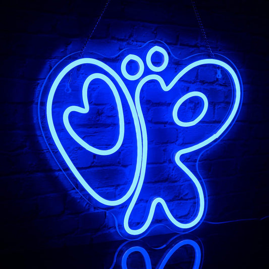 Blue Snail Neon Sign - OK Hand Gesture LED Wall Light for Bedroom & Cafe Decor - Deen neon