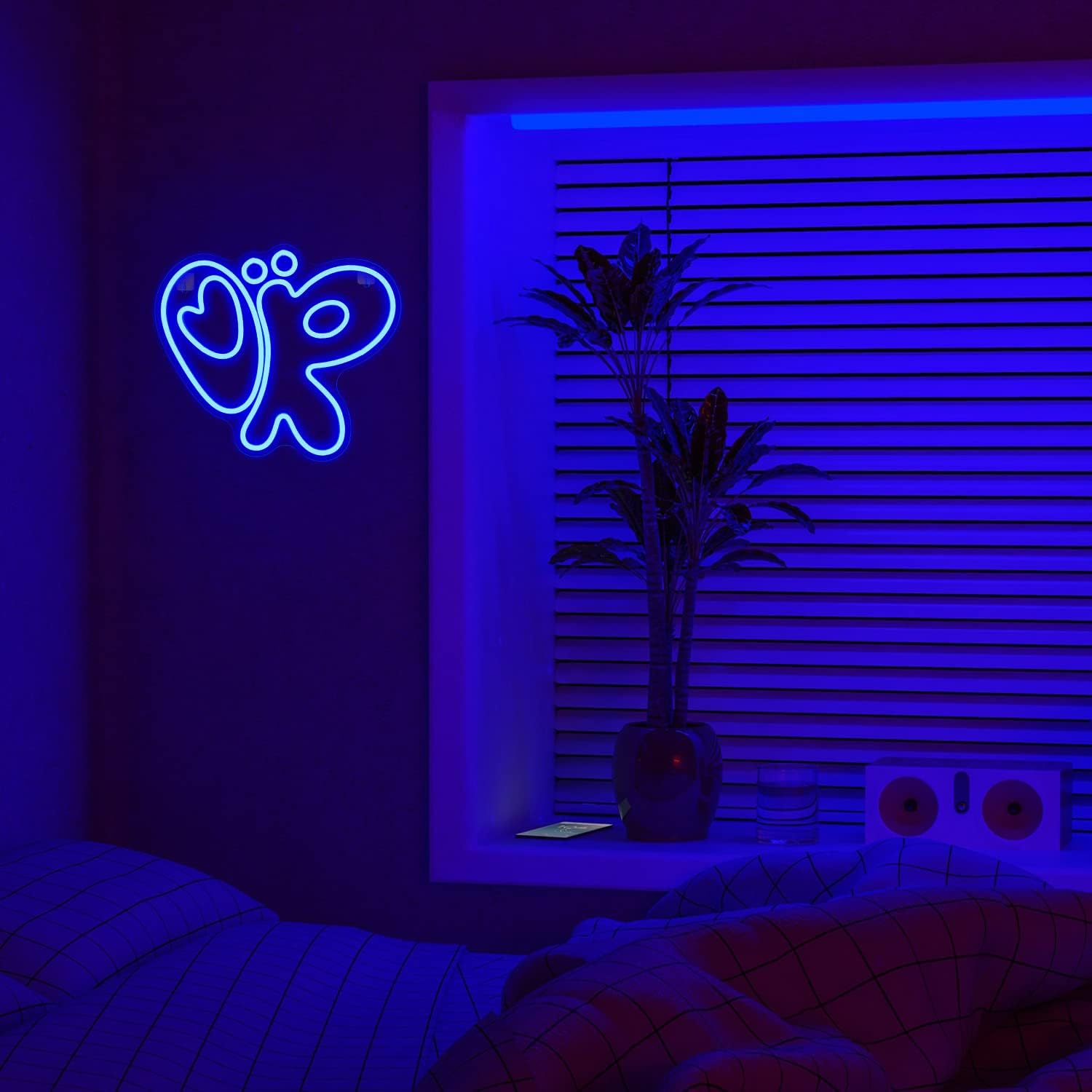 Blue Snail Neon Sign - OK Hand Gesture LED Wall Light for Bedroom & Cafe Decor - Deen neon