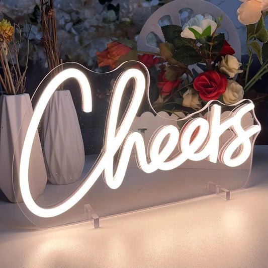 Cheer Neon Sign - Bright LED Wall Light for Party, Bar & Room Decor - Deen neon