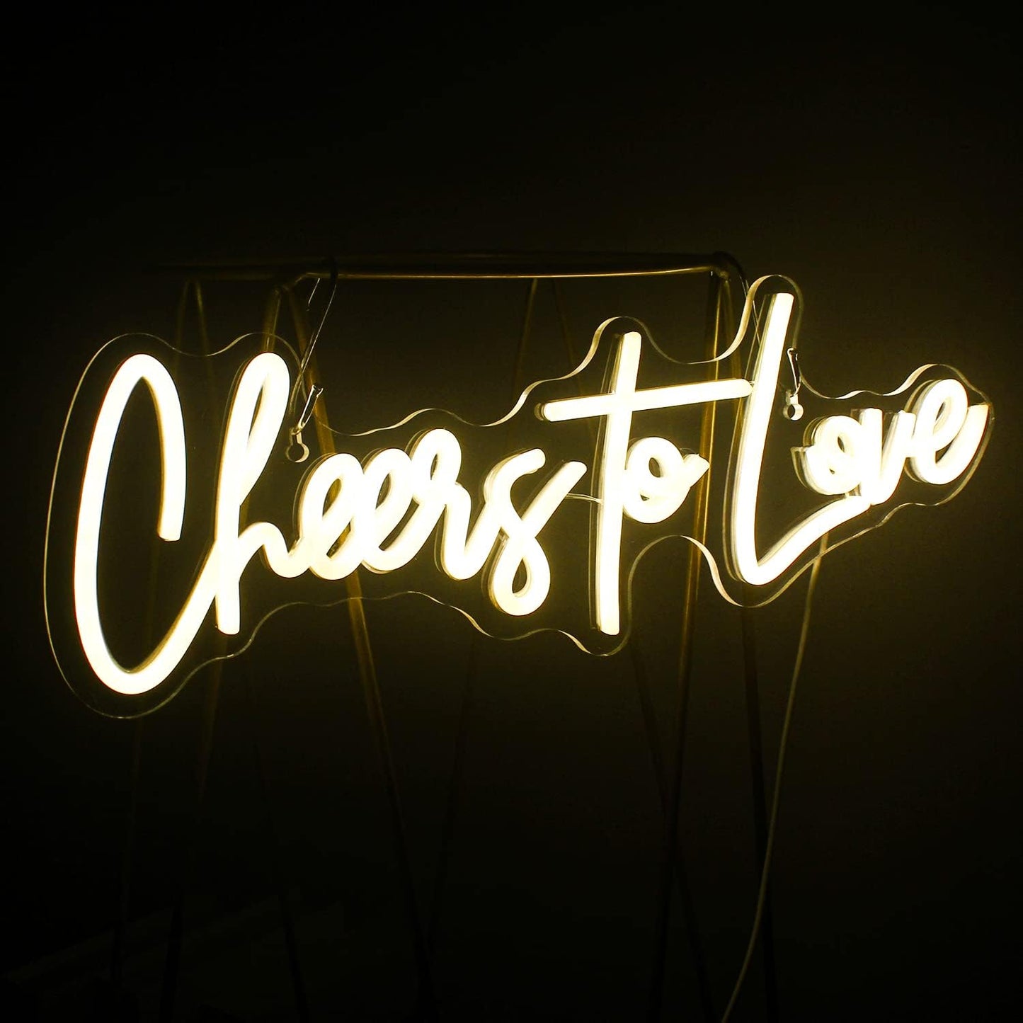 Cheer to Love Neon Sign – Romantic LED Wall Light for Bar, Wedding & Home Decor - Deen neon
