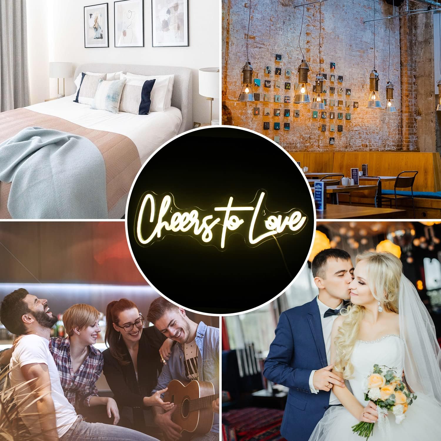 Cheer to Love Neon Sign – Romantic LED Wall Light for Bar, Wedding & Home Decor - Deen neon