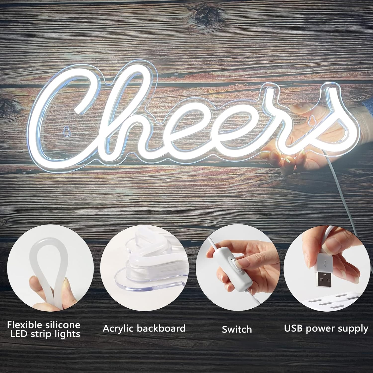 Cheese Neon Sign – Fun LED Wall Light for Bar, Kitchen & Game Room Decor - Deen neon