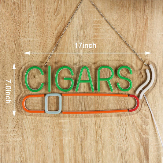 Cigars Neon Sign – Vintage LED Wall Light for Bar, Lounge & Man Cave Decor - Deen neon