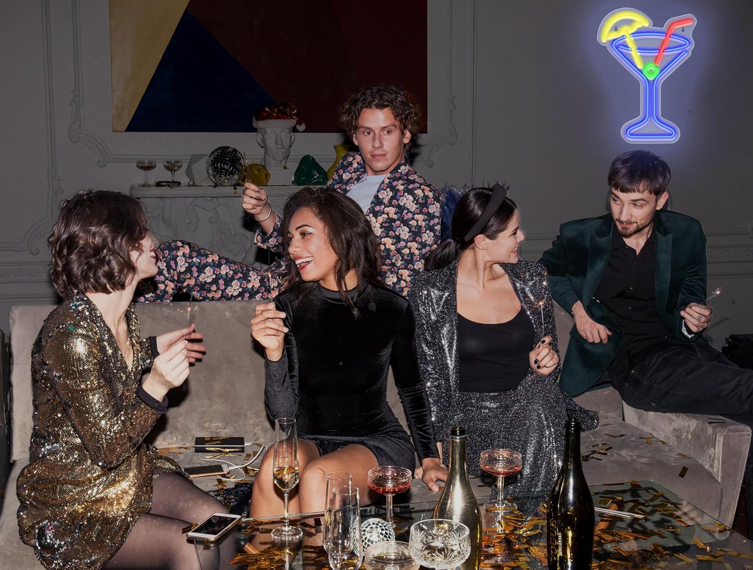 Cocktail Neon Sign – LED Bar Light for Home, Party & Lounge Décor - Deen neon