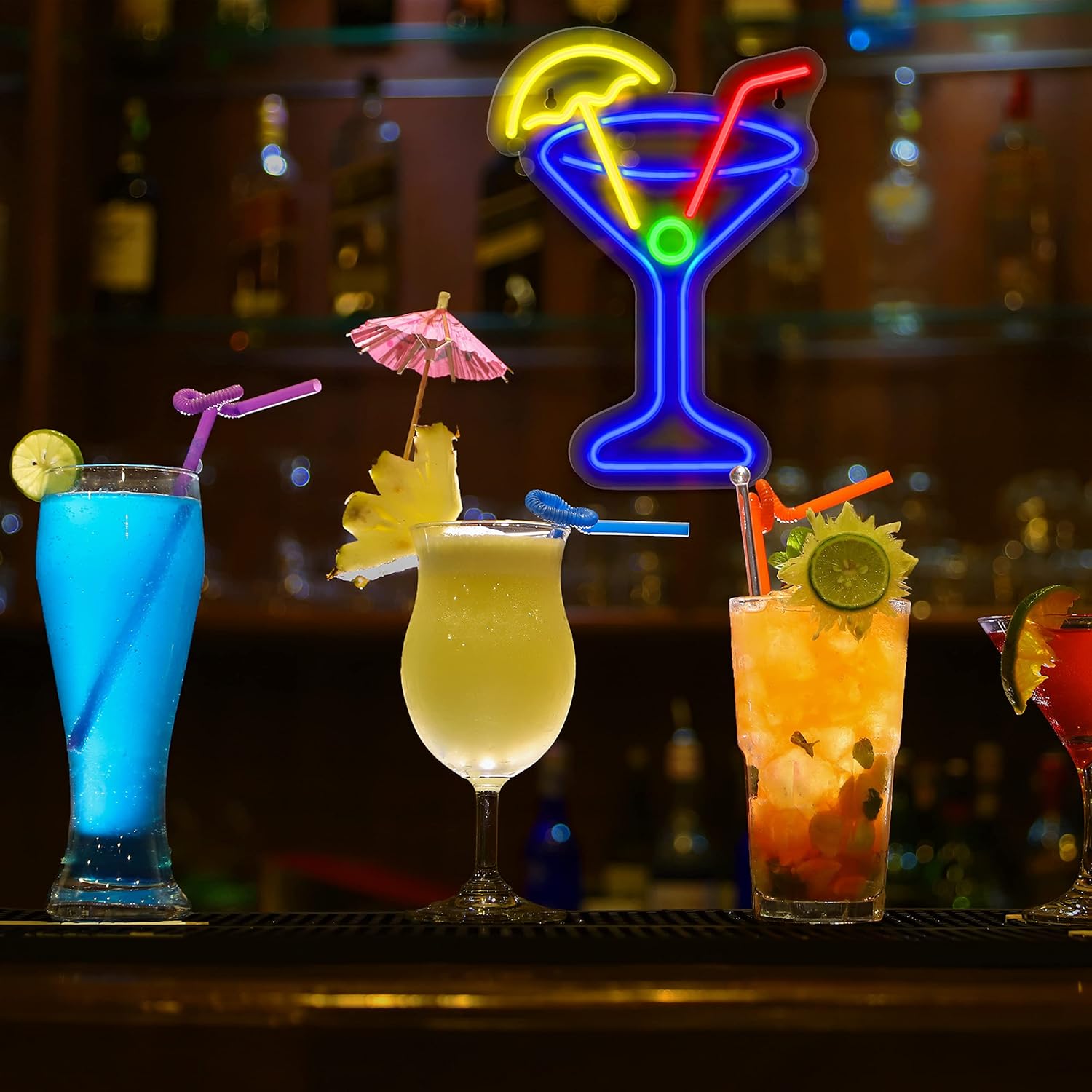 Cocktail Neon Sign – LED Bar Light for Home, Party & Lounge Décor - Deen neon