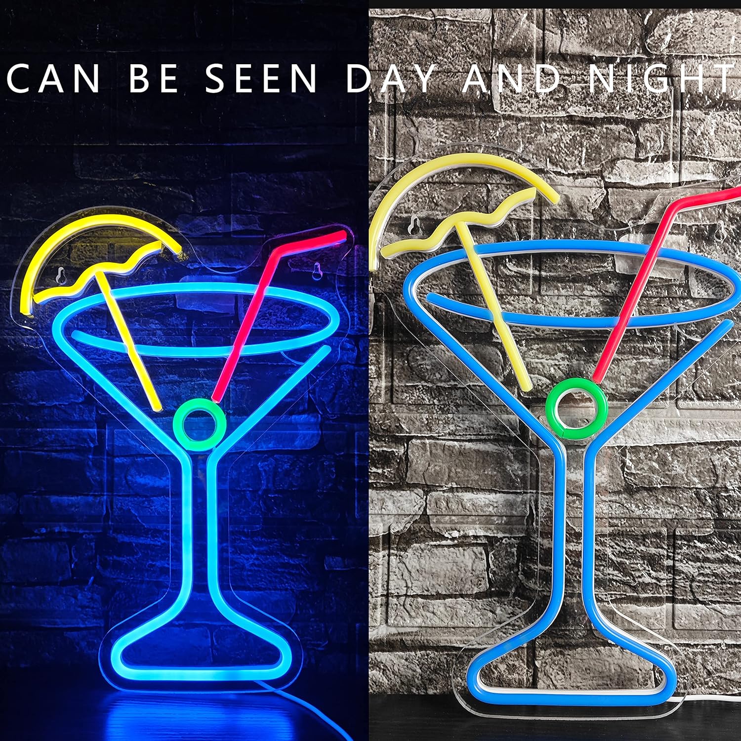 Cocktail Neon Sign – LED Bar Light for Home, Party & Lounge Décor - Deen neon