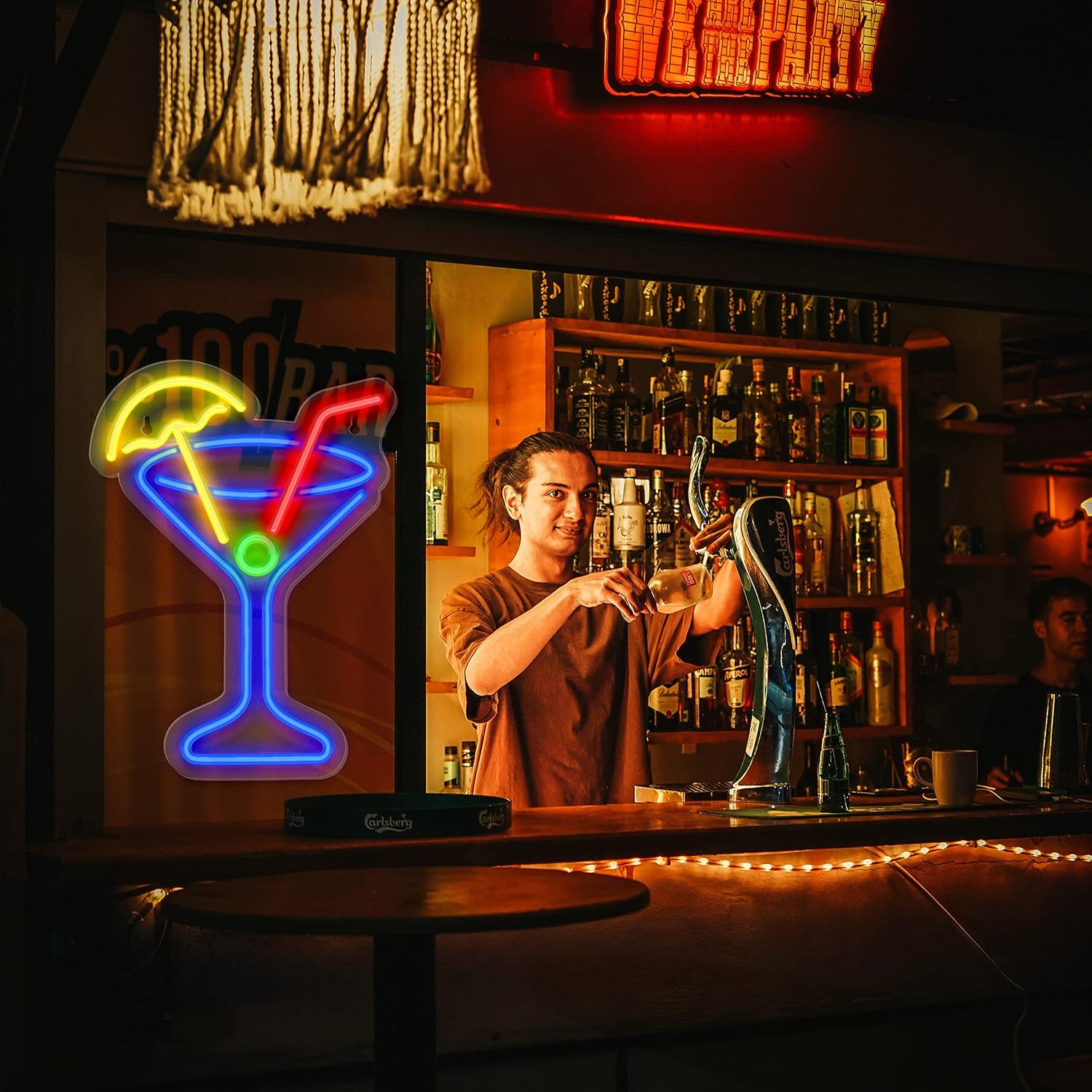 Cocktail Neon Sign – LED Bar Light for Home, Party & Lounge Décor - Deen neon