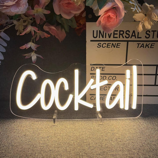 Cocktail neon sign – LED wall decor for bars, home bars, restaurants, and party events