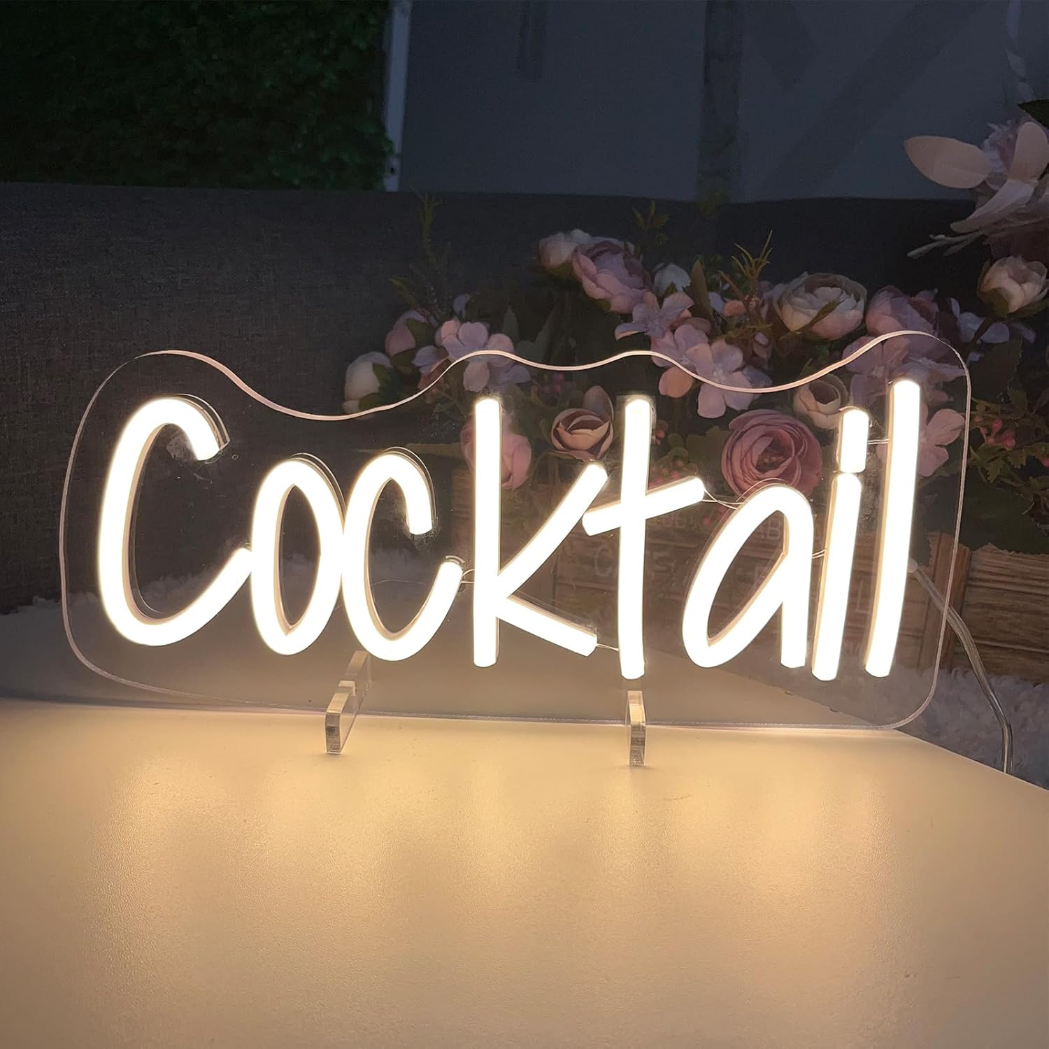 Cocktail neon sign – LED wall decor for bars, home bars, restaurants, and party events