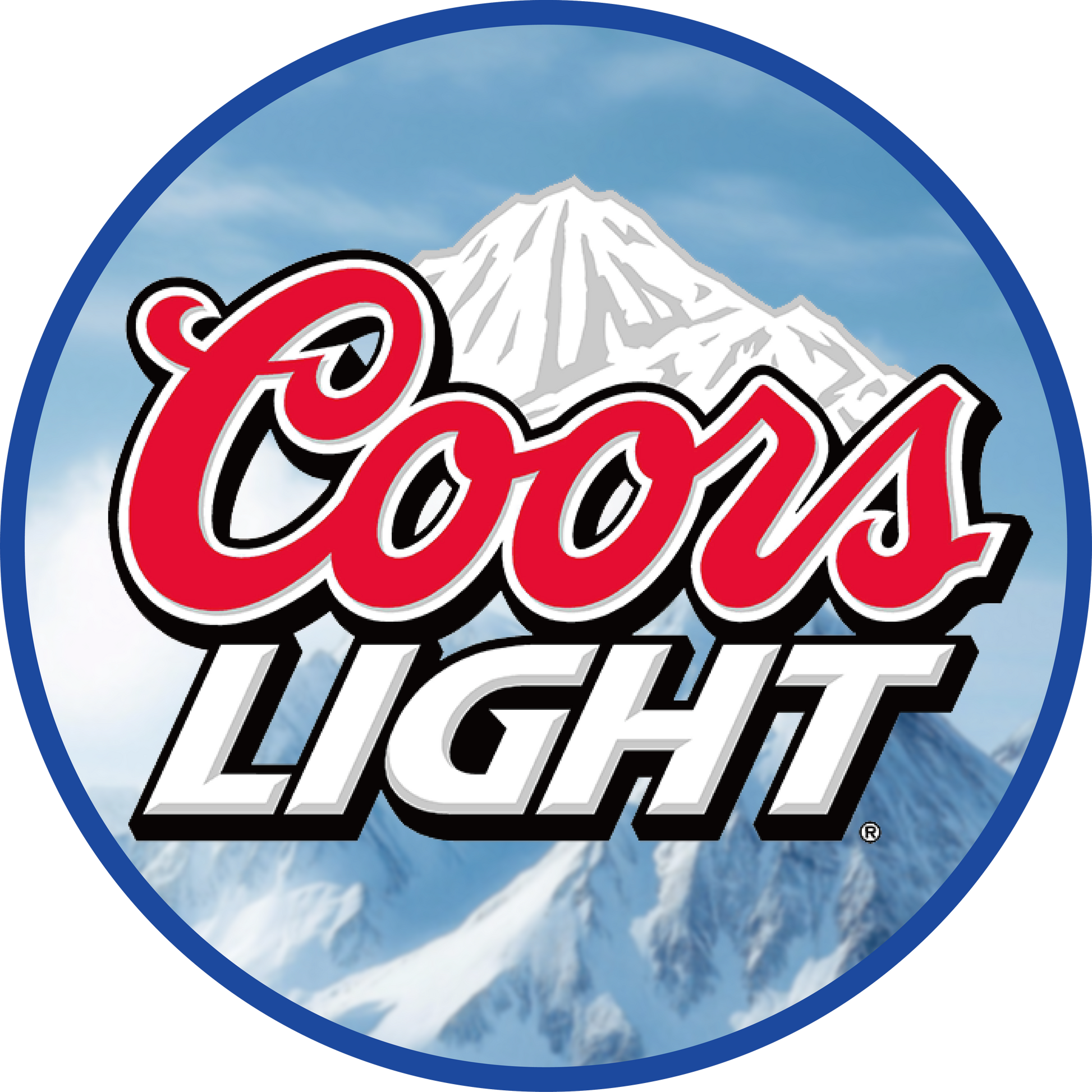 Coors Light round LED neon sign for home bar and man cave wall décor