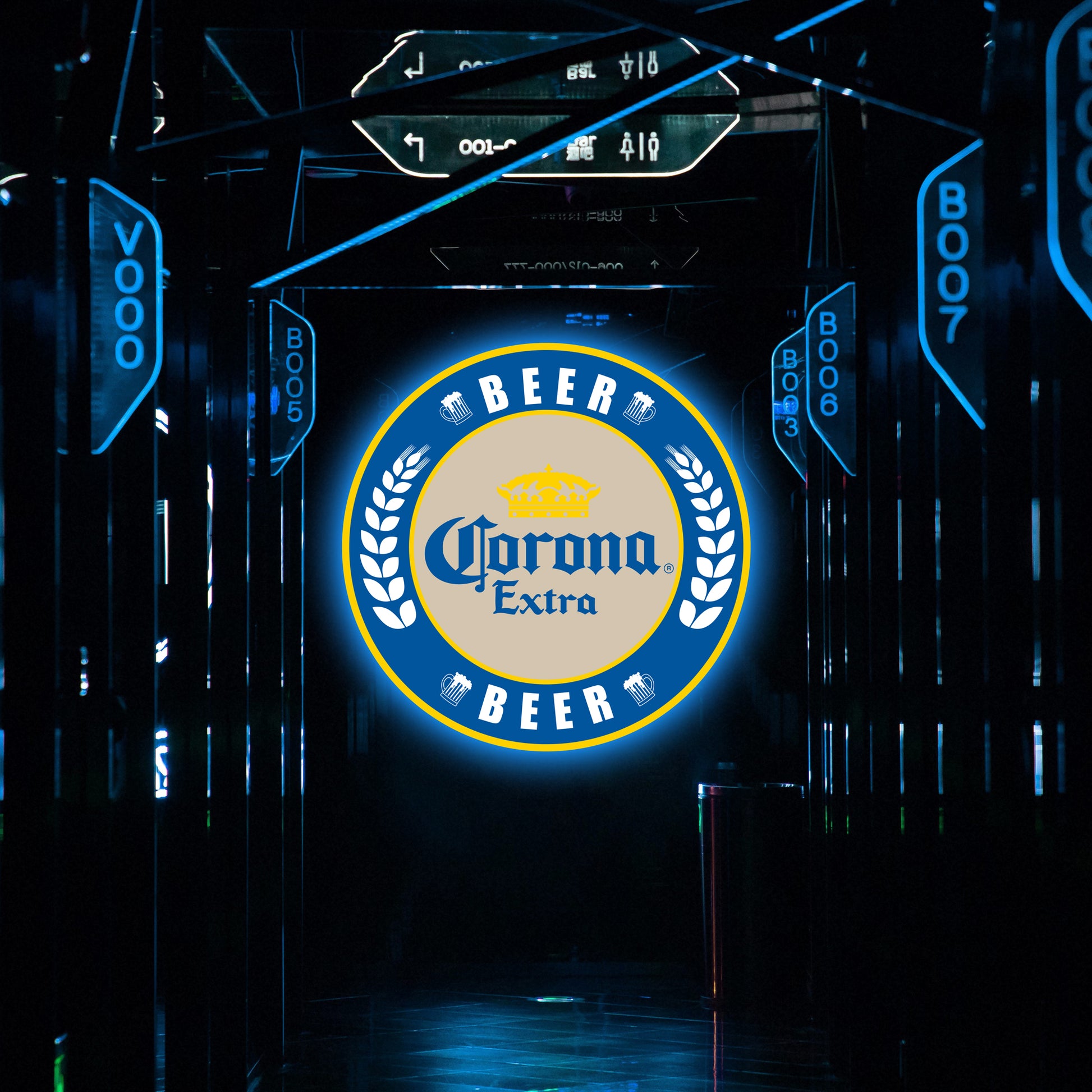 Corona Extra round LED neon sign wall light for bar and home décor