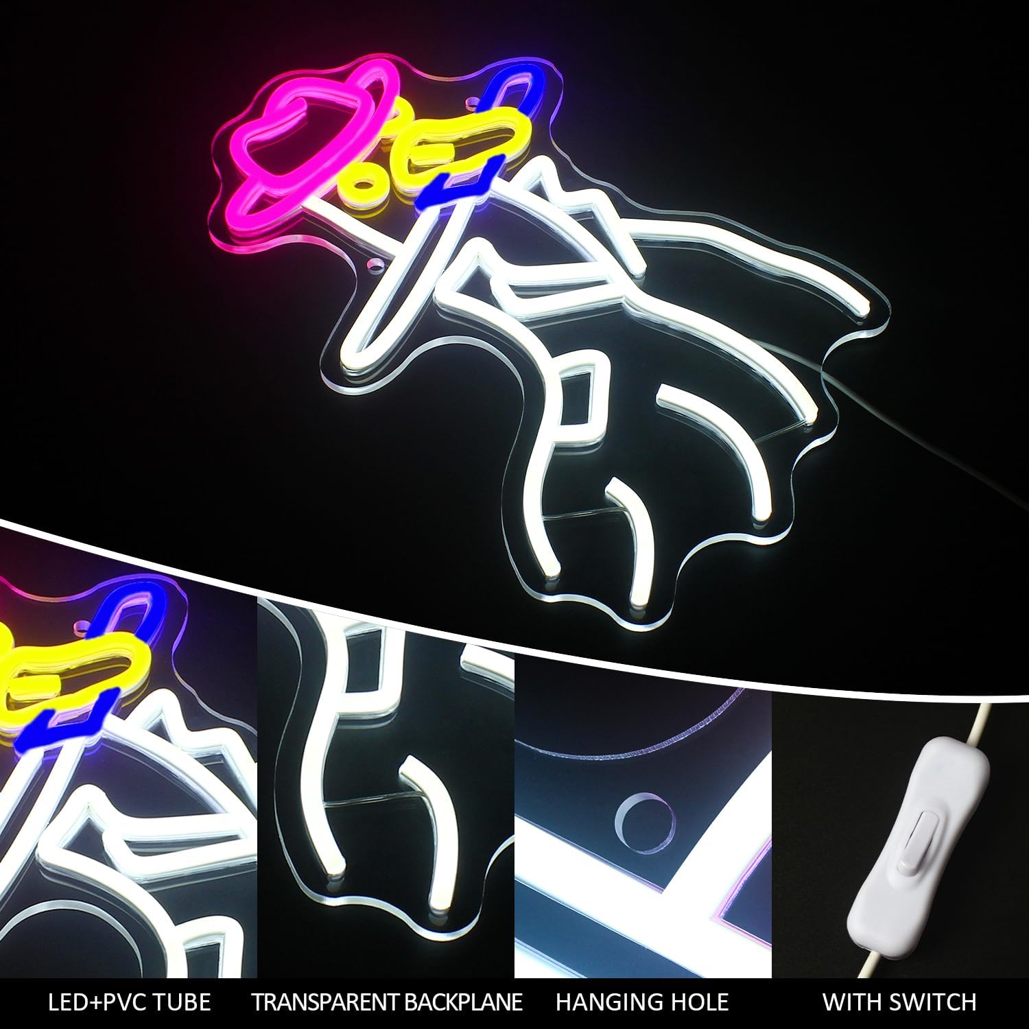 Neon Sign of a Duck with a Hat and Knife – Fun and Quirky LED Decor for Home and Office