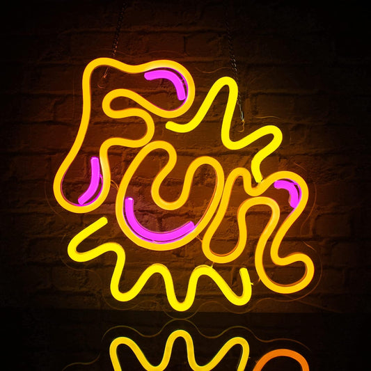 FUN Neon Sign - LED Wall Light for Party, Bar & Game Room Decor - Deen neon