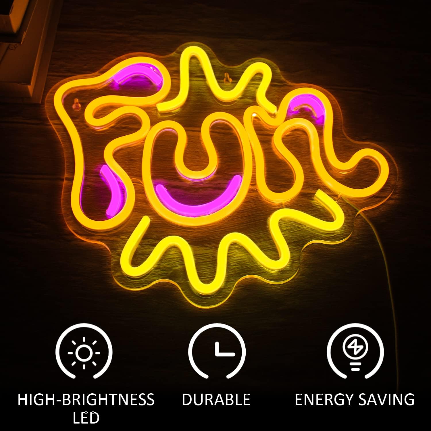 FUN Neon Sign - LED Wall Light for Party, Bar & Game Room Decor - Deen neon