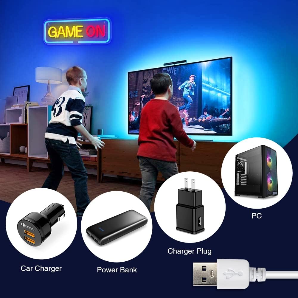 GAME ON Neon Sign - LED Wall Light for Gaming Setup & Man Cave Decor