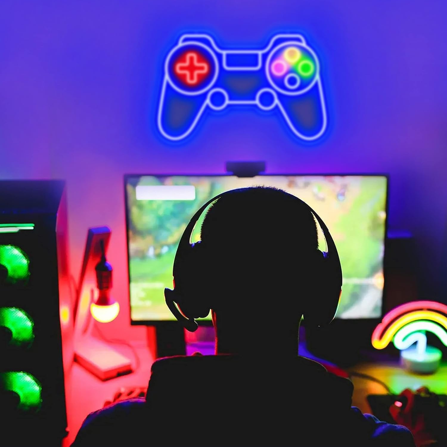 Gaming Controller Neon Sign - LED Wall Light for Game Rooms & Streamers - Deen neon
