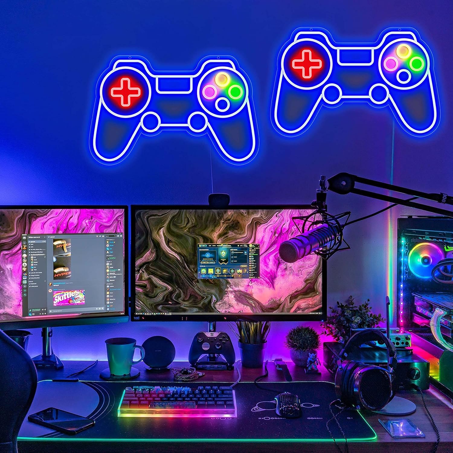 Gaming Controller Neon Sign - LED Wall Light for Game Rooms & Streamers - Deen neon