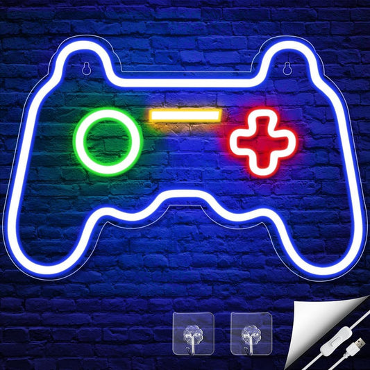 Gaming Controller LED Neon Sign – Cool Gamer Room Wall Light