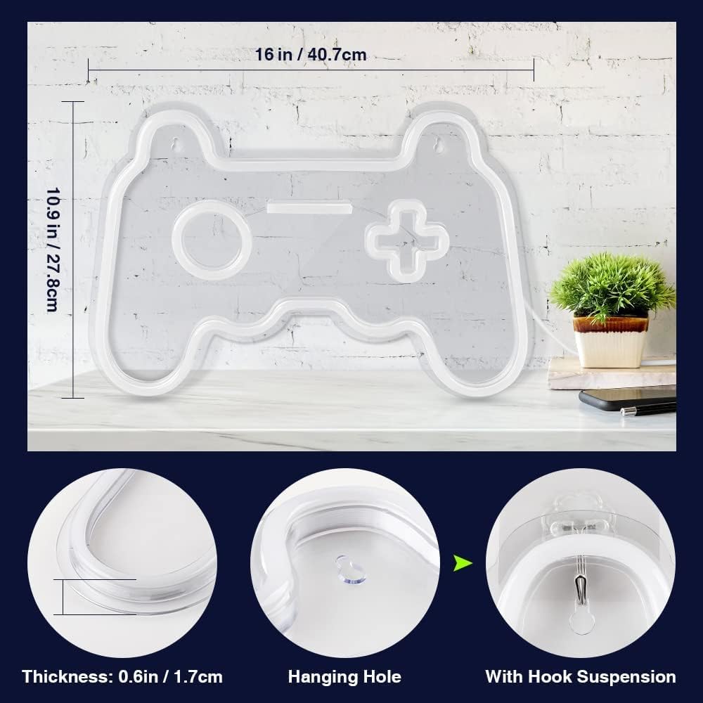 Gaming Controller LED Neon Sign – Cool Gamer Room Wall Light