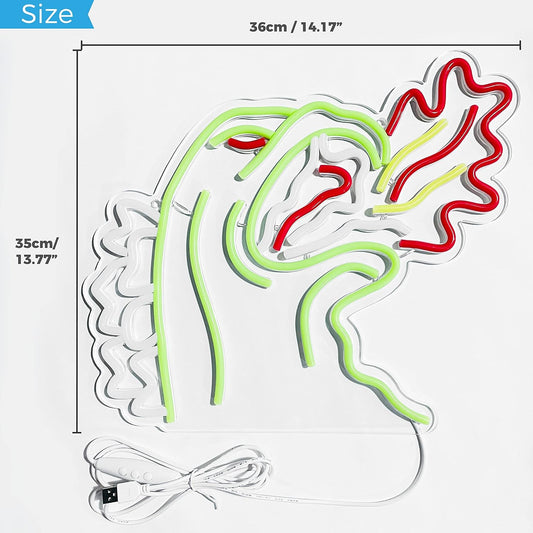 Godzilla Fire Breathing Neon Sign - LED Wall Light for Home Decor, Gaming & Movie Room - Deen neon