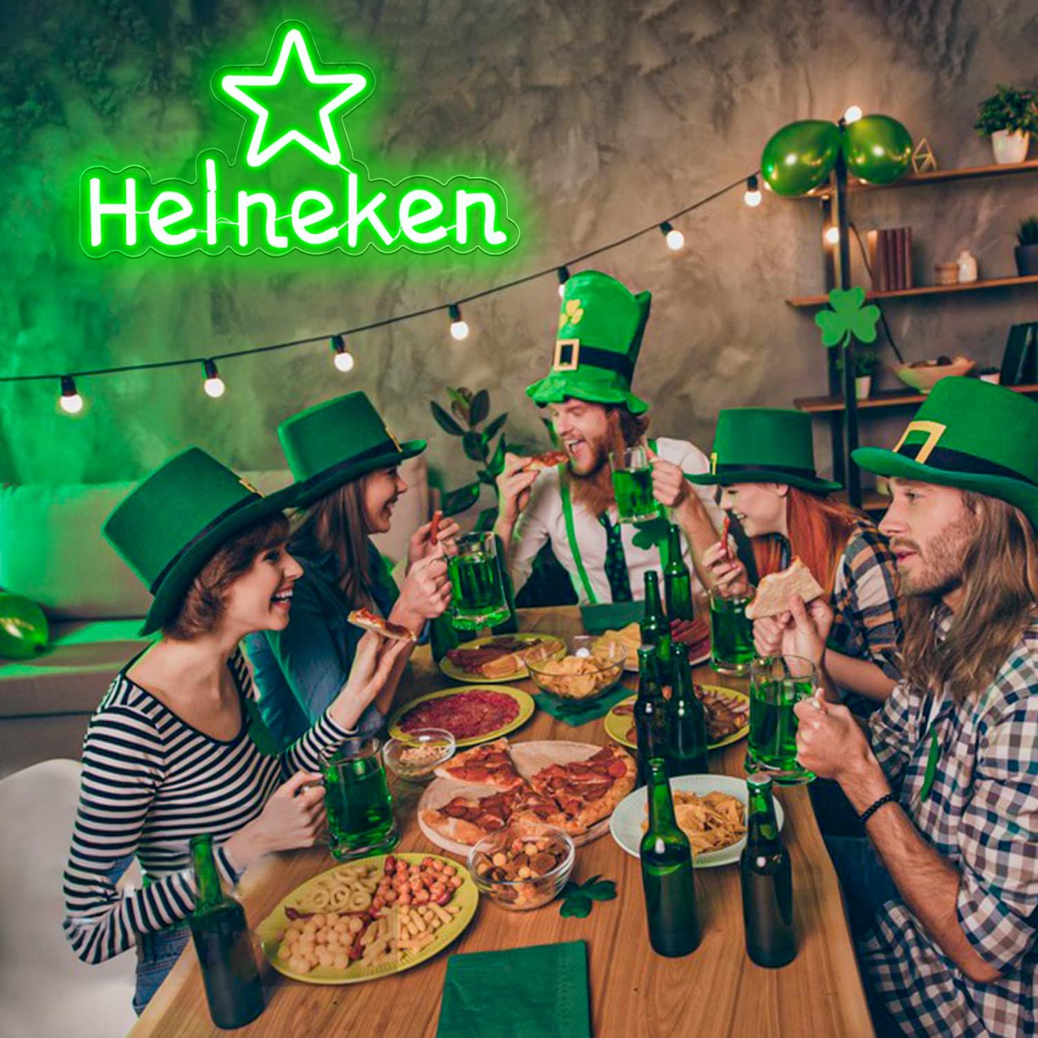 Green Beer Neon Sign – LED Bar Light for Home, Pub & Party Décor - Deen neon