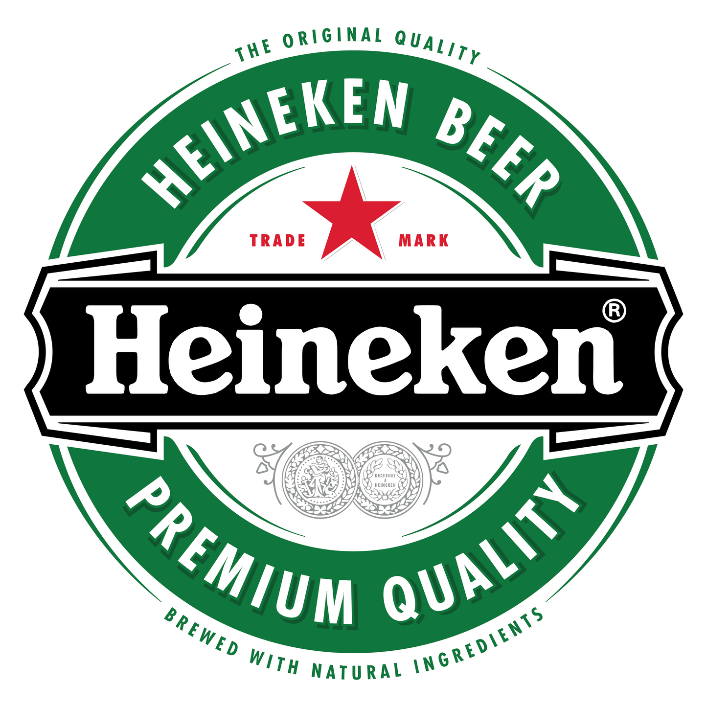 Heineken beer neon sign round LED light for bar and man cave wall decor