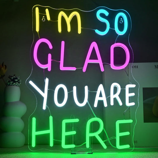 Warm affirmation LED wall decor for therapy or welcome spaces