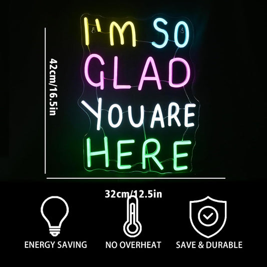 Warm affirmation LED wall decor for therapy or welcome spaces