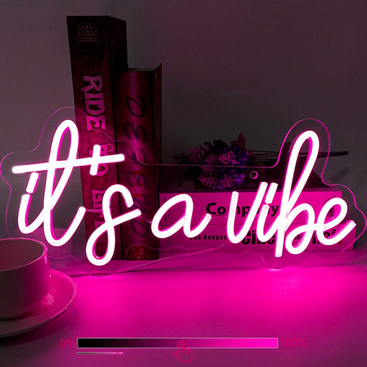 It's a Vibe Neon Sign – LED Wall Light for Bedroom, Living Room & Party Decor - Deen neon