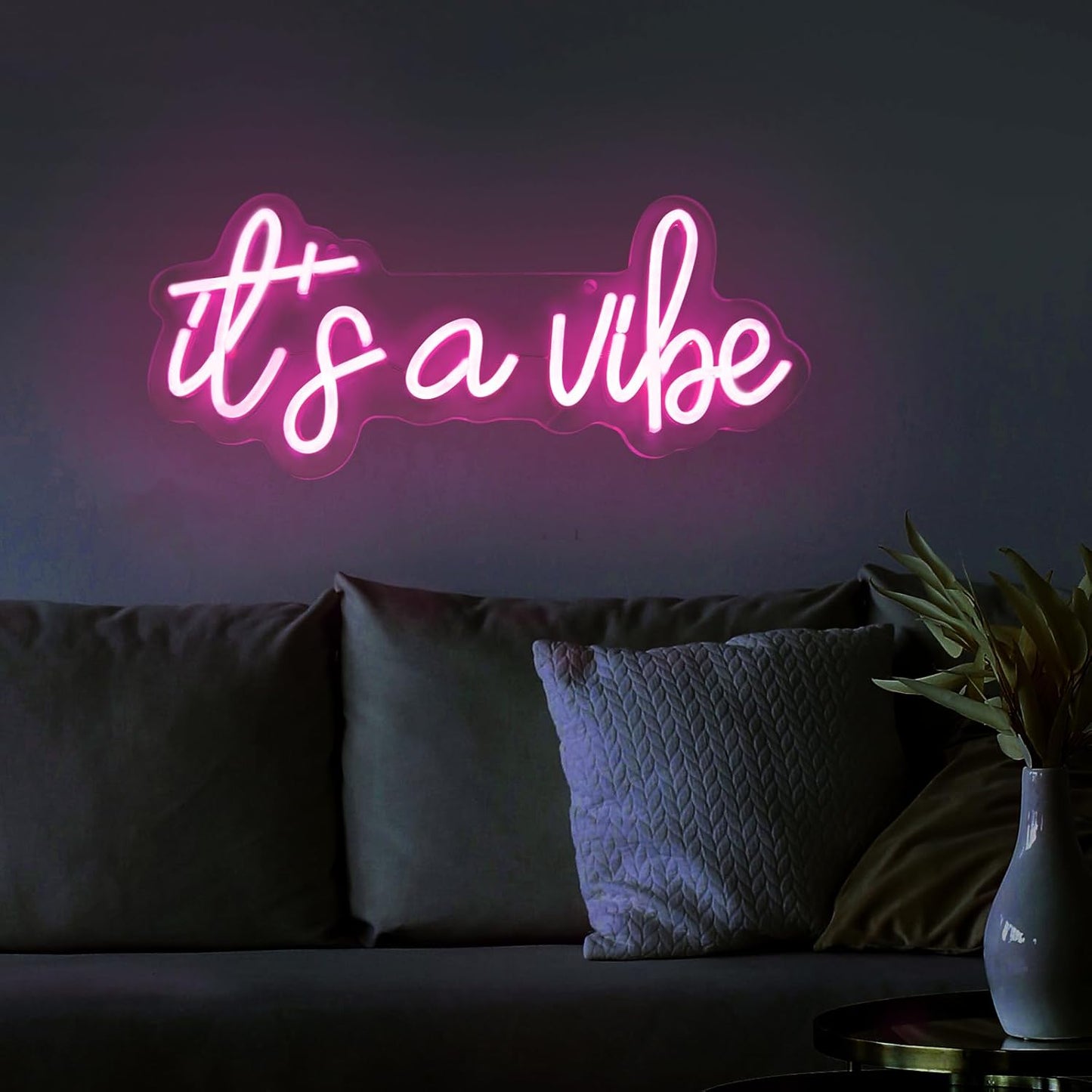 It's a Vibe Neon Sign – LED Wall Light for Bedroom, Living Room & Party Decor - Deen neon
