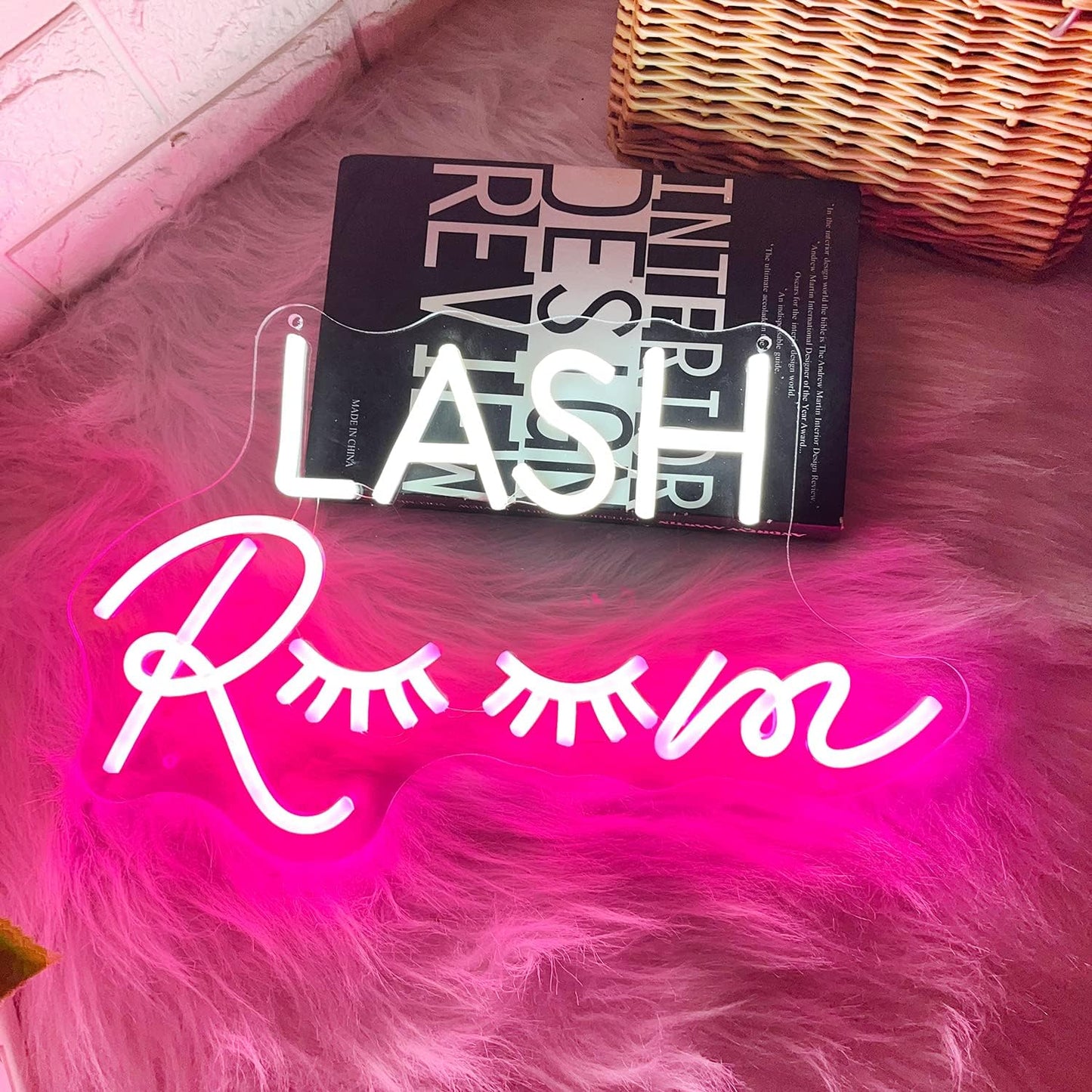 LASH ROOM Neon Sign - LED Eyelash Salon Wall Light for Beauty & Lash Extension Decor