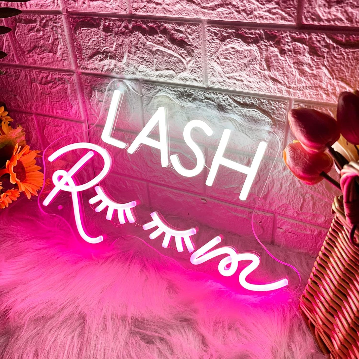 LASH ROOM Neon Sign - LED Eyelash Salon Wall Light for Beauty & Lash Extension Decor