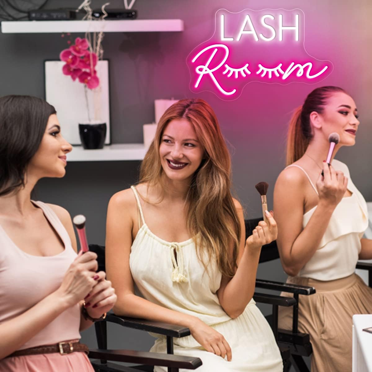 LASH ROOM Neon Sign - LED Eyelash Salon Wall Light for Beauty & Lash Extension Decor