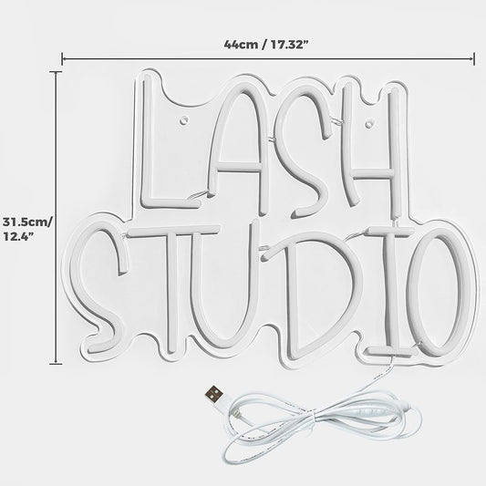 Lash Studio Neon Sign – LED Light for Beauty Salon & Lash Artist Decor - Deen neon