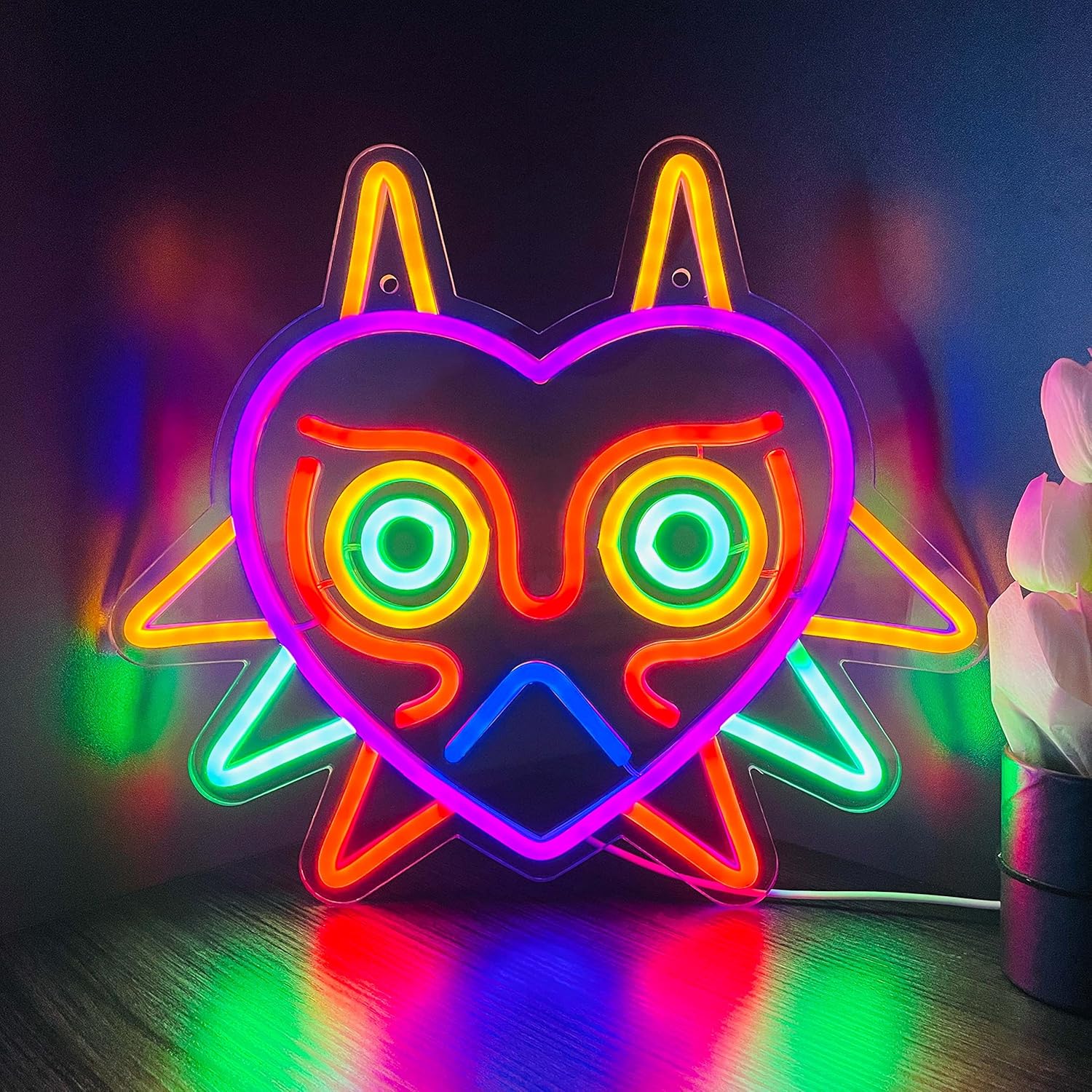 Majora's Mask Neon Sign - LED Wall Light for Gaming & Aesthetic Room Decor - Deen neon