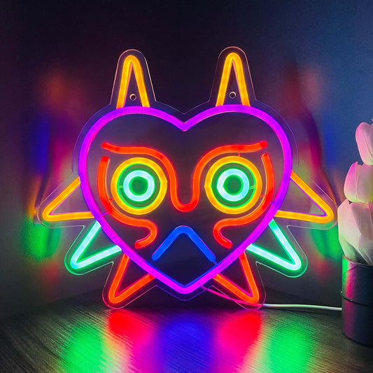 Majora's Mask Neon Sign - LED Wall Light for Gaming & Aesthetic Room Decor - Deen neon