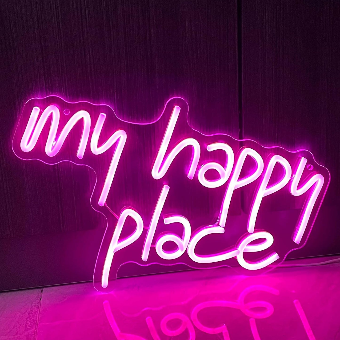 My Happy Place" Neon Sign – LED Wall Light for Home & Bedroom Decor - Deen neon