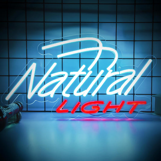 Natural Light beer logo neon sign for home bar or man cave decor