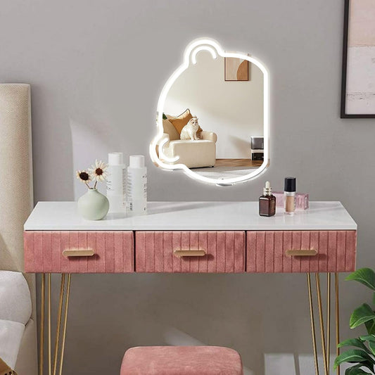 Cute Bear Neon LED Mirror Light - Aesthetic Wall Decor for Bathroom & Bedroom - Deen neon