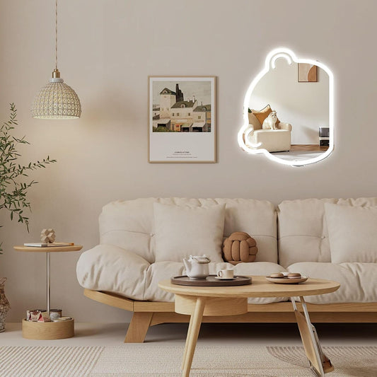 Cute Bear Neon LED Mirror Light - Aesthetic Wall Decor for Bathroom & Bedroom - Deen neon