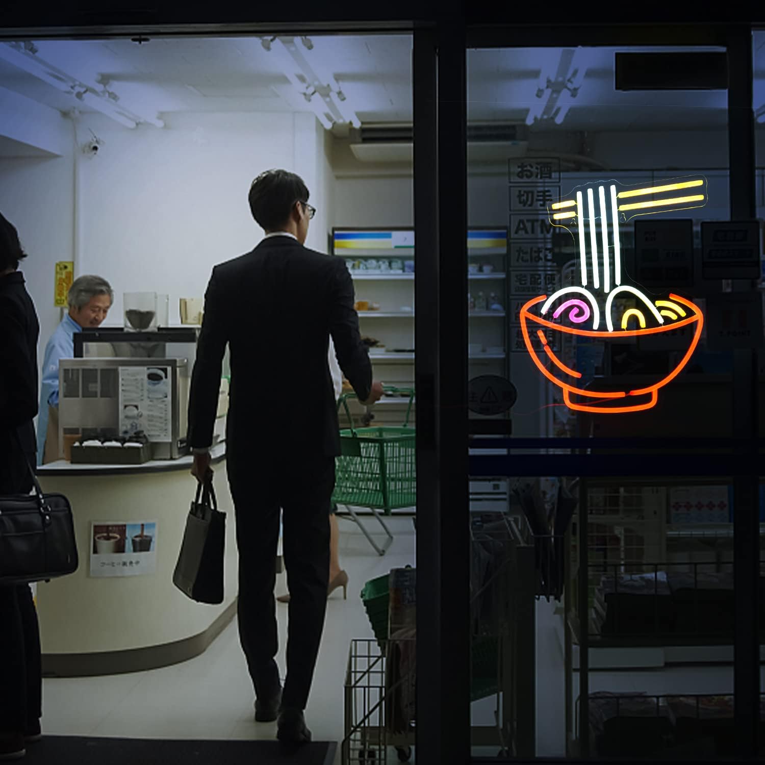 Neon Noodle Bowl Sign - LED Ramen Light for Kitchen, Restaurants & Bars - Deen neon