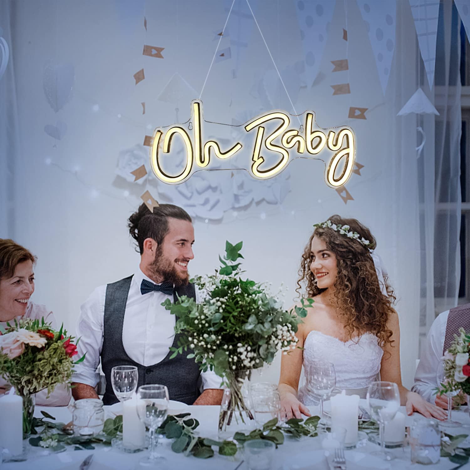 Oh Baby Neon Sign - LED Wall Light for Baby Shower, Nursery & Party Decor - Deen neon