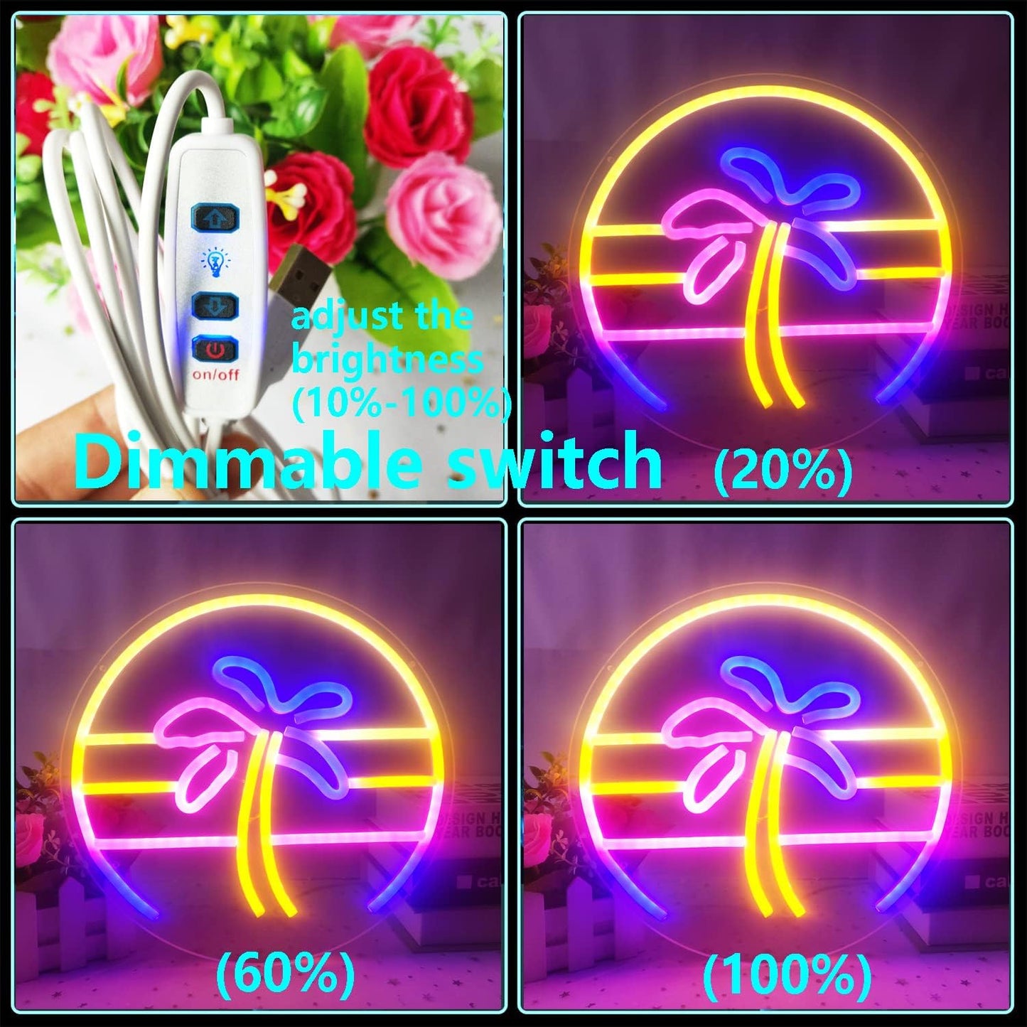 Palm Tree Neon Sign - Tropical LED Wall Light for Beach Vibes, Bars & Home Decor - Deen neon