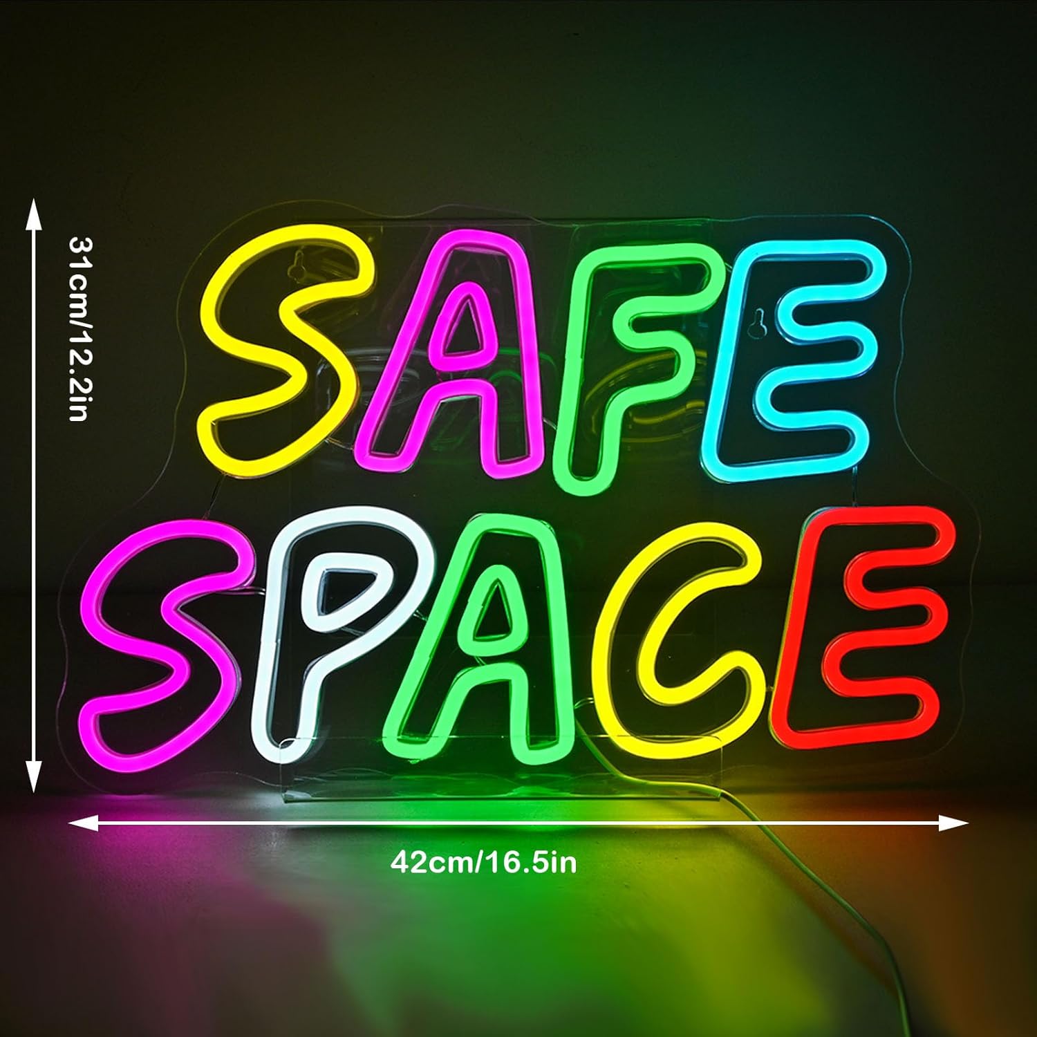 Affirming neon wall light for LGBTQ+ and therapy spaces